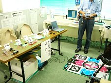 テーブルや床に並べられた「できマウス」の写真