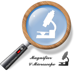 拡大鏡 & 顕微鏡 (ルーペ)のロゴ