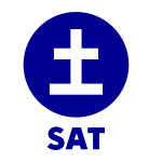 土曜日を示した漢字の土と英語で土曜を示したSATが書かれている画像