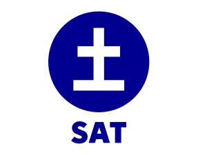 土曜日を示した漢字の土と英語で土曜を示したSATが書かれている画像