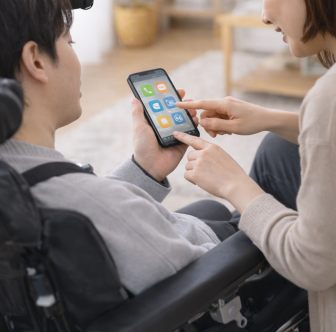 スマホ操作の画像